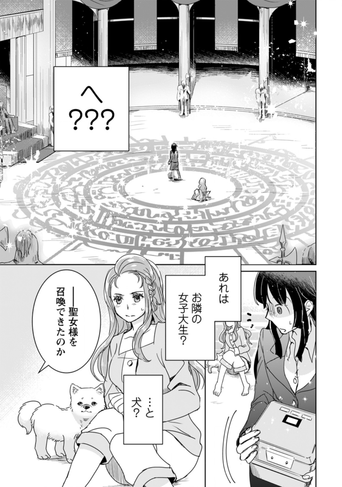 聖女じゃないと追放されたので、もふもふ従者(聖獣)とおにぎりを握る 第1.1話 - Page 5