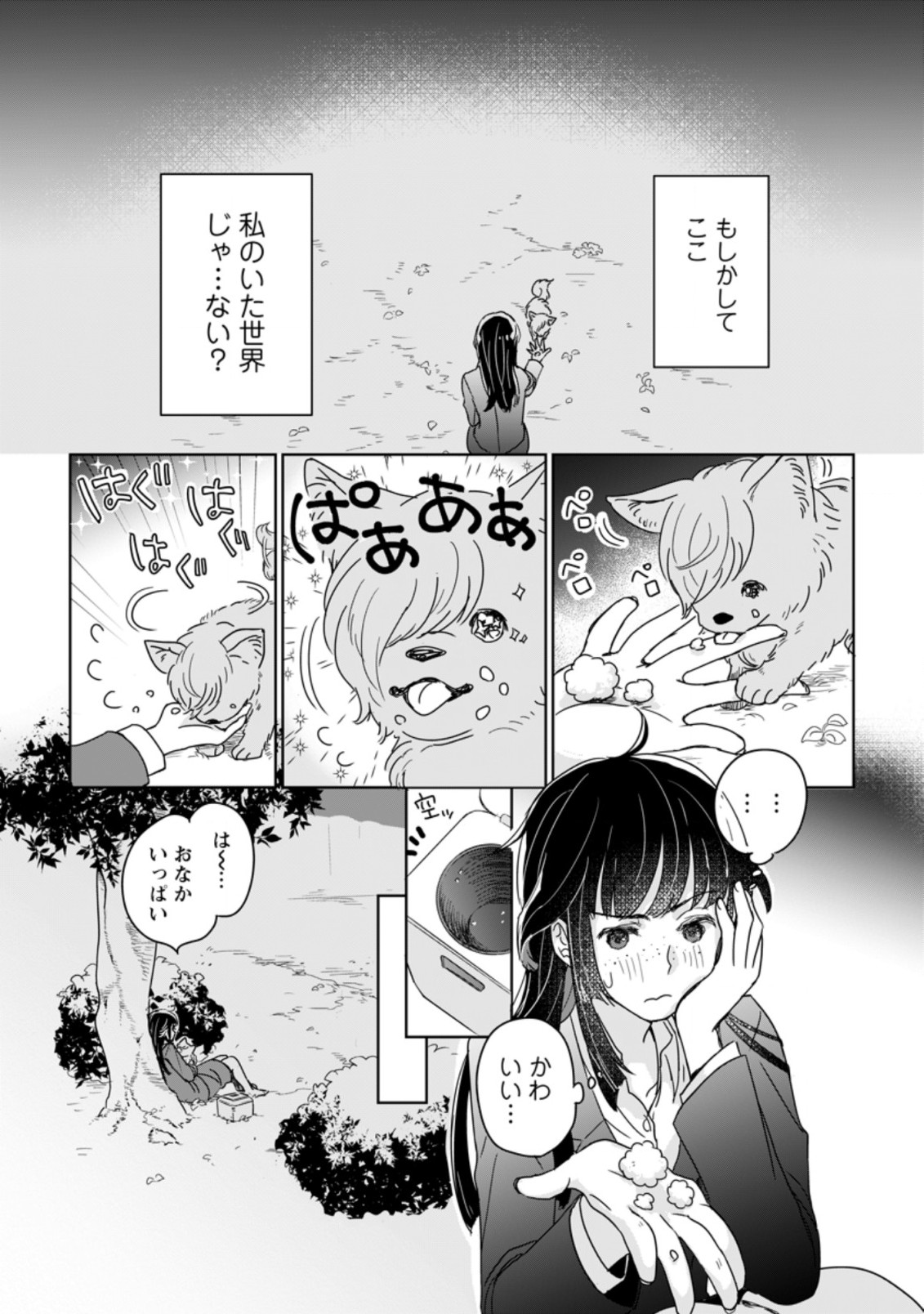 聖女じゃないと追放されたので、もふもふ従者(聖獣)とおにぎりを握る 第1.2話 - Page 3