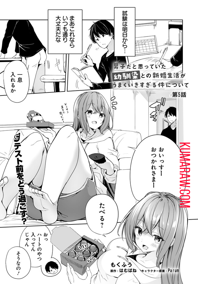 男子だと思っていた幼馴染との新婚生活がうまくいきすぎる件について 第5.1話 - Page 1