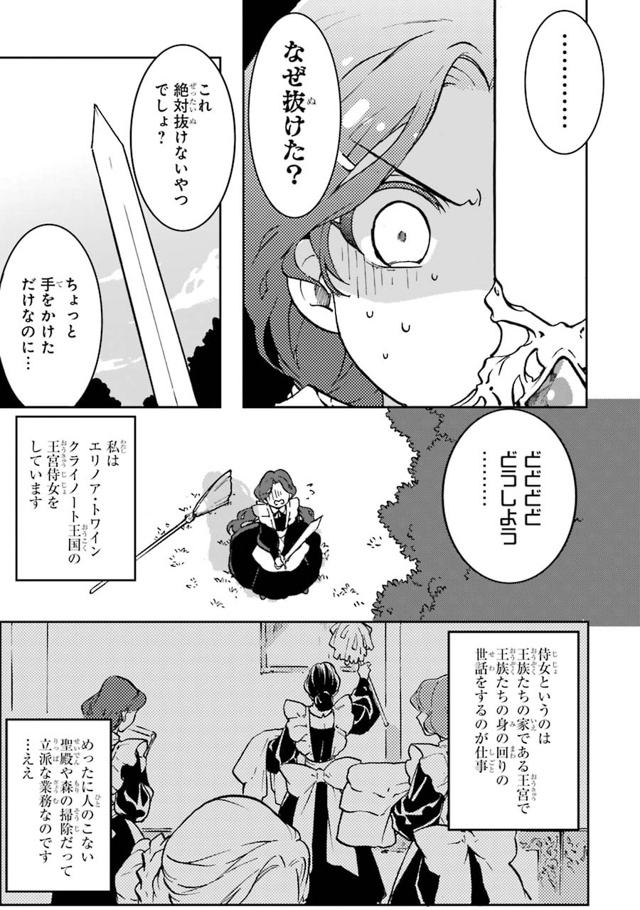 侍女なのに…聖剣を抜いてしまった! 第1話 - Page 7