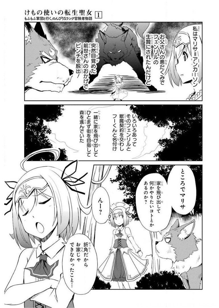 けもの使いの転生聖女 ～もふもふ軍団と行く、のんびりSランク冒険者物語～ 第2話 - Page 1