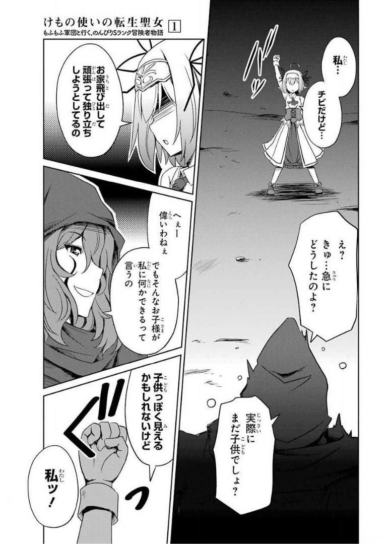 けもの使いの転生聖女 ～もふもふ軍団と行く、のんびりSランク冒険者物語～ 第4話 - Page 13