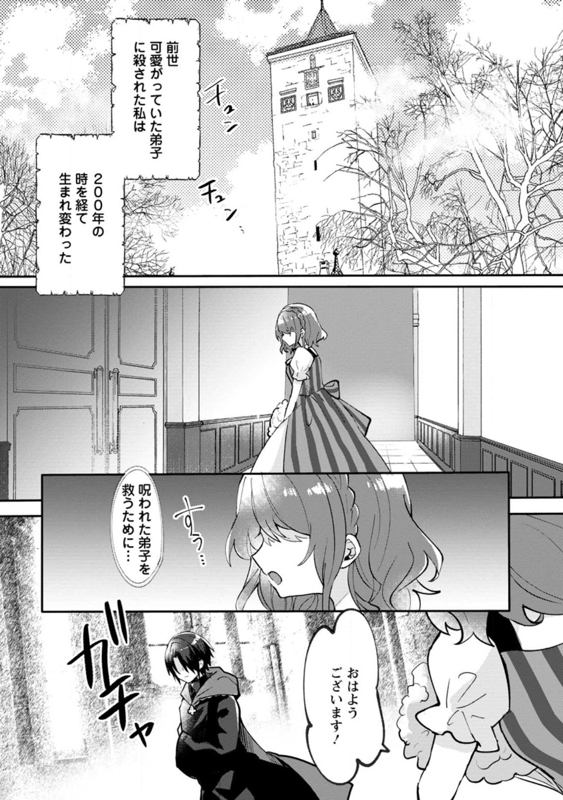 前世、弟子に殺された魔女ですが、呪われた弟子に会いに行きます 第1.1話 - Page 1