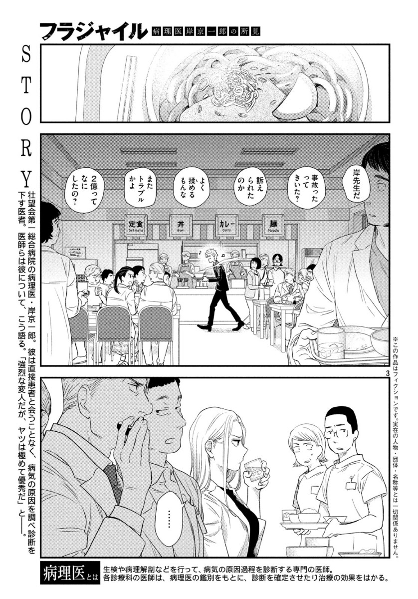 フラジャイル～病理医岸京一郎の所見～ 第72話 - Page 3