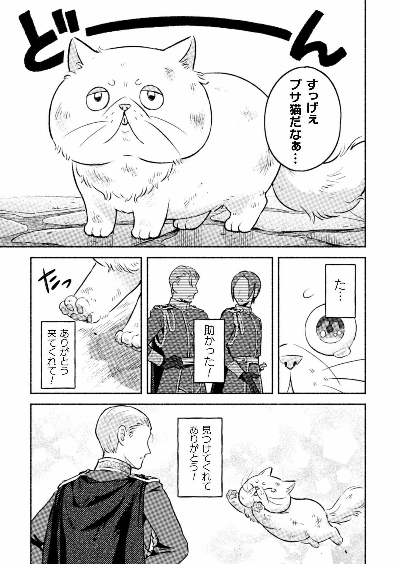 根暗騎士による溺愛満喫中のブサ猫、実は聖女です! 第1話 - Page 5