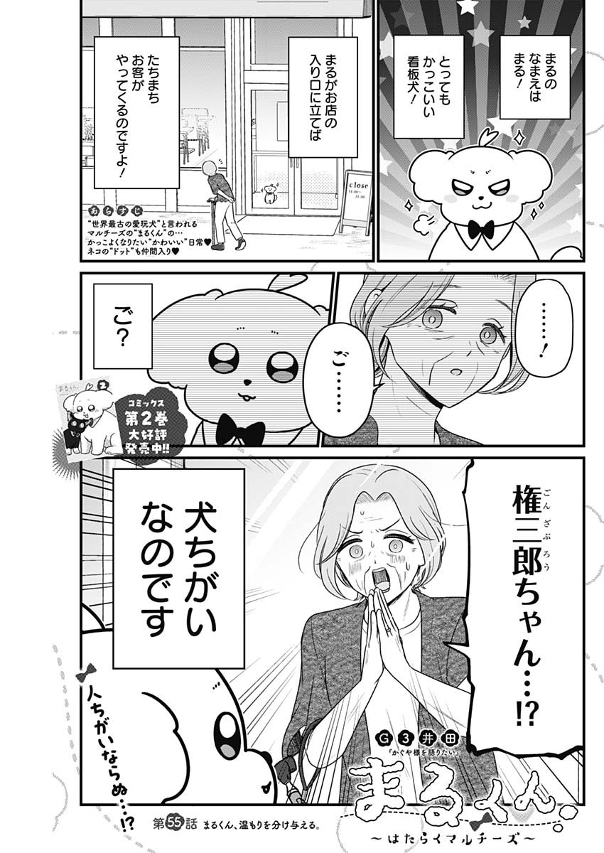 まるくん～はたらくマルチーズ～ 第55話 - Page 1