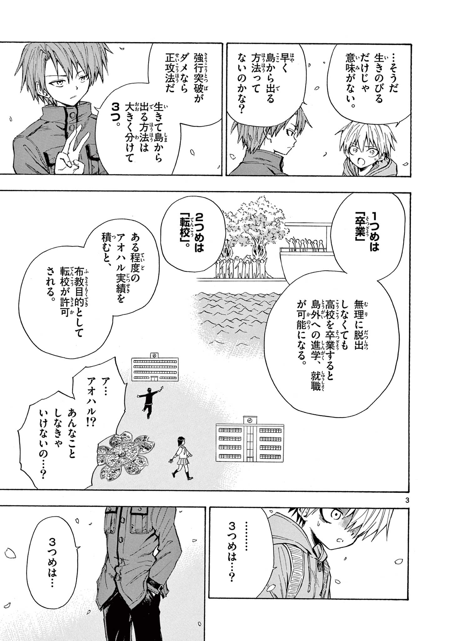 青春島 -僕の命を青春に捧ぐ- 第3話 - Page 3