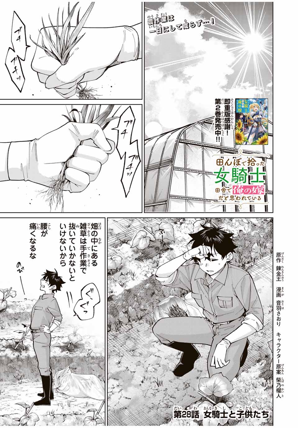 田んぼで拾った女騎士、田舎で俺の嫁だと思われている 第28話 - Page 1