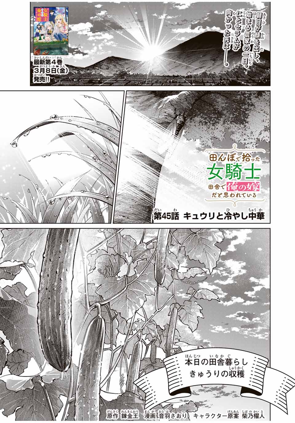 田んぼで拾った女騎士、田舎で俺の嫁だと思われている 第45話 - Page 1