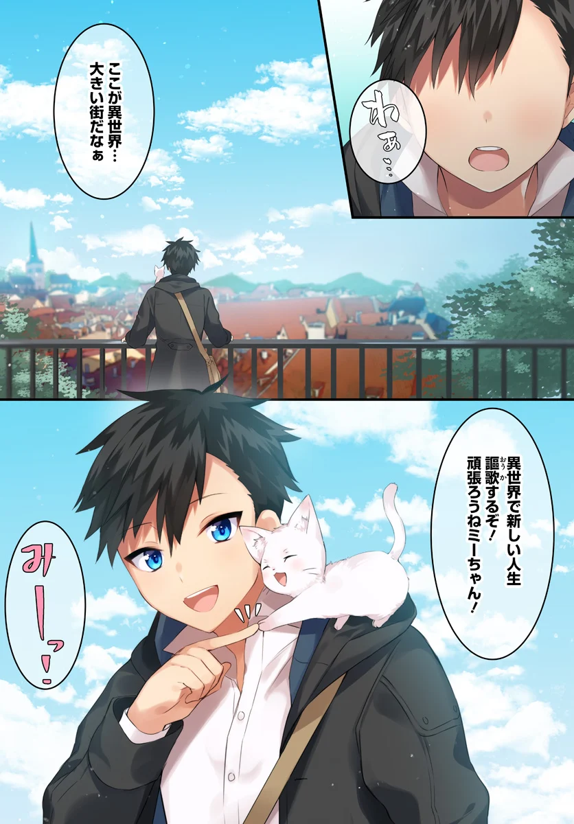 神猫ミーちゃんと猫用品召喚師の異世界奮闘記 - 第1話 - Page 1