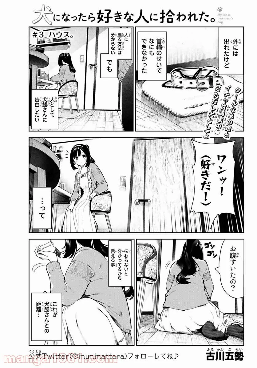 犬になったら好きな人に拾われた。 - 第3話 - Page 1